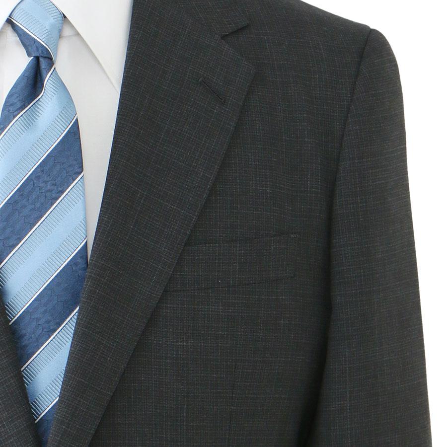 【洋服の青山】ツーパンツ 涼しい スーツ メンズ スタイリッシュ 盛夏 グレー 灰色 接触冷感 冷たい ストレッチ 動きやすい ビジネス 通勤 出張 営業 外回りの画像
