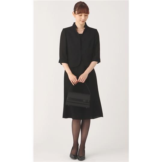 盛夏用 ブラック系 ラッフル襟フォーマルワンピース サマーフォーマル 米沢織 クイーン Parissima Yuki Torii 洋服の青山plus 通販 Paypayモール