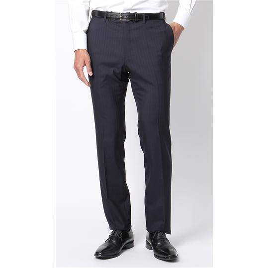 【洋服の青山】春夏用 ネイビー系 プレミアムスタイリッシュスーツ【SUITO WOOL】 HILTONの画像