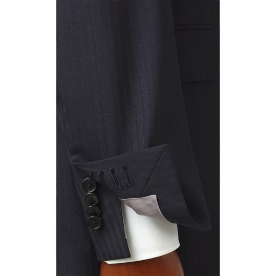 【洋服の青山】春夏用 ネイビー系 プレミアムスタイリッシュスーツ【SUITO WOOL】 HILTONの画像