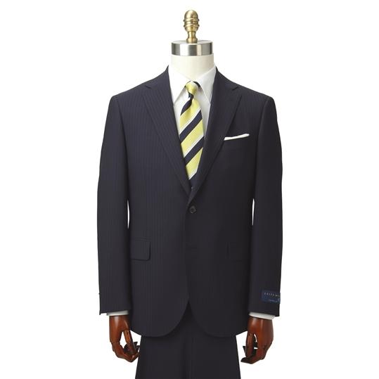 【洋服の青山】春夏用 ネイビー系 プレミアムスタイリッシュスーツ【SUITO WOOL】 HILTONの画像
