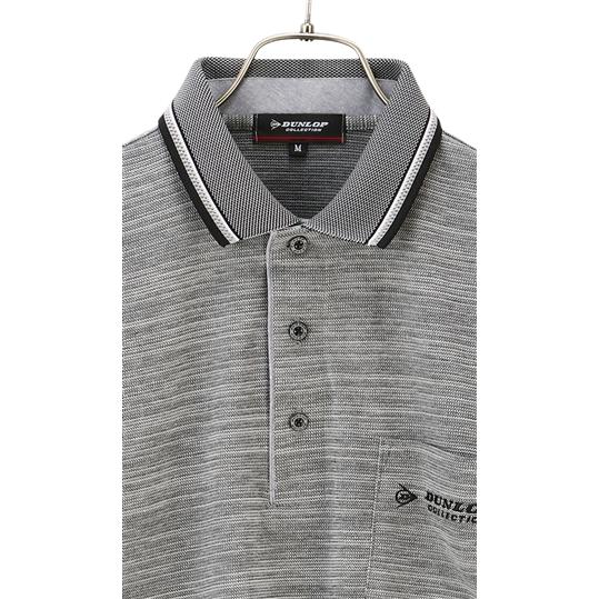 AOYAMA 【洋服の青山】ポロシャツ メンズ グレー 鹿の子 リブ衿 長袖