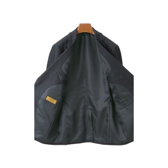 【洋服の青山】秋冬 ネイビー系 プレミアムスタイリッシュスーツ【ツーパンツ】【Super100's】 HILTON メンズ ビジネス ストレッチ 長袖 標準体 ノータックの画像
