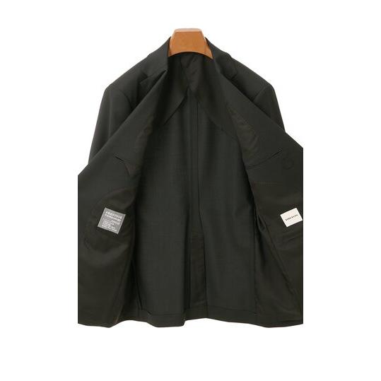 【洋服の青山】ツーパンツ メンズ スーツ 春夏秋冬 ブラック プレミアム スリム スーツ ストレッチ 男性 紳士服 ビジネス 2ボタン 最高級 洗える パンツ2着の画像