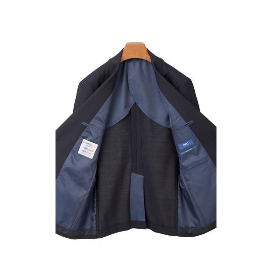 【洋服の青山】スーツ メンズ スリム オールシーズン ネイビー 紺 調温調湿 透湿速乾 ウォッシャブル 洗える ストレッチ ビジネス PERSON'S FOR MENの画像