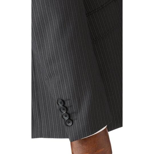 【洋服の青山】スリーピース メンズ オールシーズン グレー 灰色 スタイリッシュ スリム 男性 紳士服 3点セット ストレッチ 動きやすい 長袖 細身体 スリムの画像