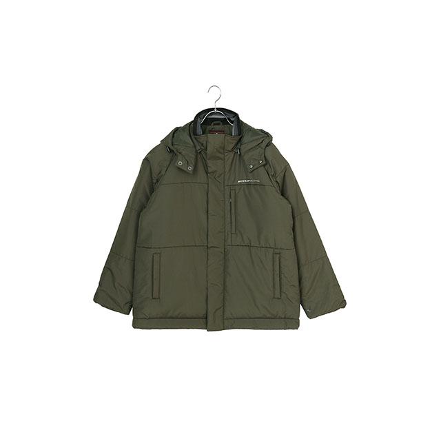 AOYAMA 【洋服の青山】ハーフコート メンズ 秋冬 グリーン カーキ 無地