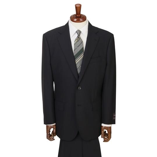 【洋服の青山】 メンズ スーツ 春夏用 ネイビー系 プレミアムスタンダードスーツ【MIYUKI SLOW WEAVE】 Savile Rowの画像
