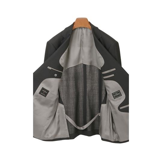 【洋服の青山】メンズ スーツ 春夏用 グレー系 プレミアムスタンダードスーツ【MIYUKI SLOW WEAVE】 Savile Rowの画像