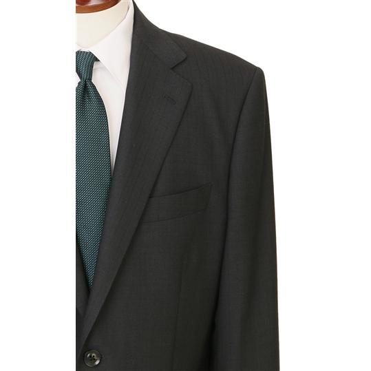 【洋服の青山】メンズ スーツ 春夏用 グレー系 プレミアムスタンダードスーツ【MIYUKI SLOW WEAVE】 Savile Rowの画像