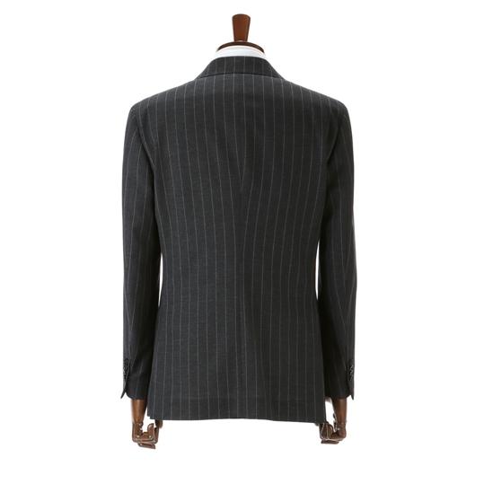 AOYAMA 【洋服の青山】スーツ メンズ スリム 春夏用 グレー ストライプ