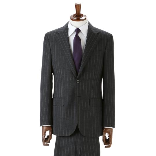 AOYAMA 【洋服の青山】スーツ メンズ スリム 春夏用 グレー ストライプ