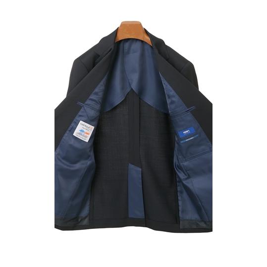 【洋服の青山】オールシーズン ネイビー系 スタイリッシュスーツ【CONTROLα】 PERSON'S FOR MEN メンズ ビジネス ウォッシャブル ストレッチ 消臭の画像