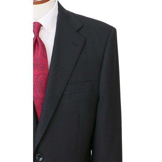 【洋服の青山】スーツ メンズ オールシーズン用 春夏 秋冬用 ブネイビー系 スタンダードスーツ【CONTROLα】ウォッシャブル 洗える ストレッチ すぐ乾く 消臭の画像
