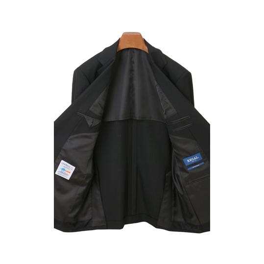 【洋服の青山】スーツ メンズ オールシーズン用 春夏 秋冬用 ブラック系 黒 スタンダードスーツ【CONTROLα】 ウォッシャブル 洗える ストレッチ すぐ乾くの画像