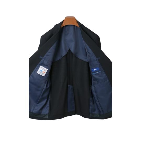 【洋服の青山】【ツーパンツ】スーツ メンズ オールシーズン ネイビー スタイリッシュ 【CONTROLα】ビジネス オフィス 通勤 背広 紳士服 男性 ウォッシャブルの画像