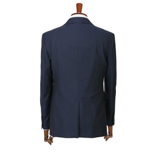スリーピース　ビジネススーツ　ネイビー ストレッチ素材　スリムスタイル AOYAMA 【洋服の青山】動きやすい スリーピース スーツ メンズ 春夏