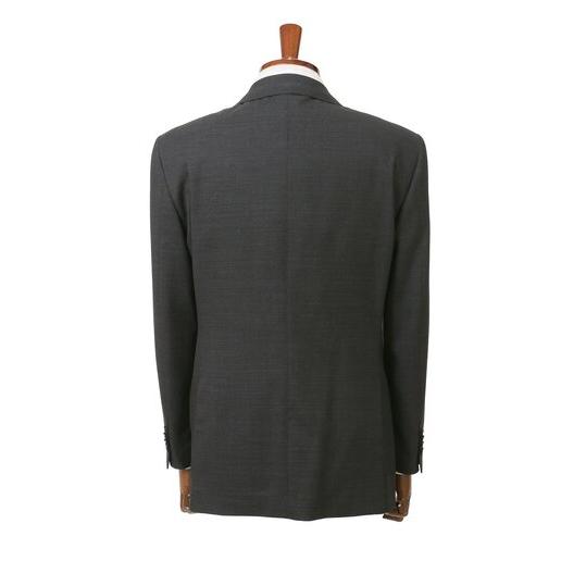 【洋服の青山】ウール100% プレミアム スーツ メンズ ゆったり 春夏 秋冬 グレー 灰色 2ボタン 背抜き サイドベンツ ワンタック ビジネス 会議 会食 フォーマルの画像
