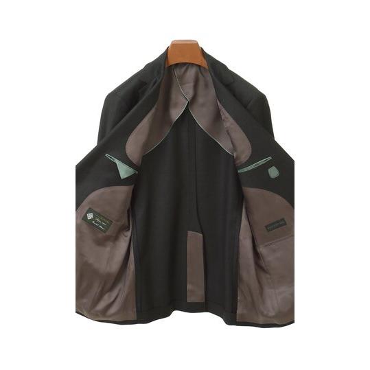 【洋服の青山】ウール100％ スーツ メンズ スリム 春夏 秋冬 オールシーズン グレー プレミアム 2ボタン 背抜き 本切羽 重ねボタン ノータック ビジネス 営業の画像