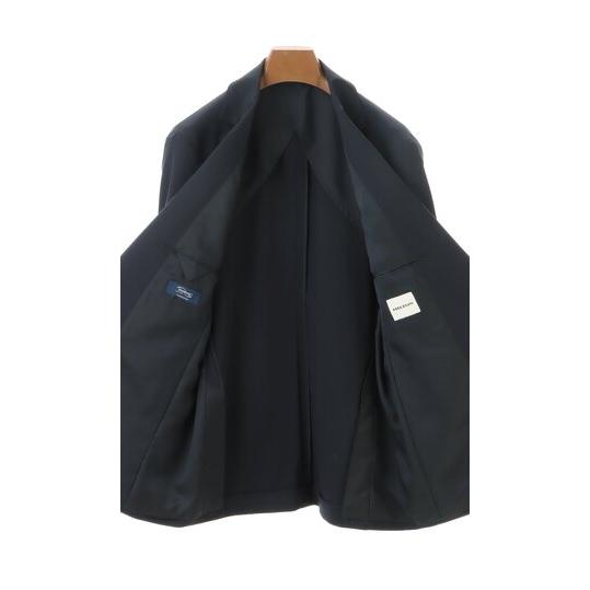 【洋服の青山】プレミアム スーツ メンズ スリム 盛夏 ネイビー 無地 2ボタン 背抜き サイドベンツ ツータック 接触冷感 洗える ストレッチ ビジネス ひんやりの画像