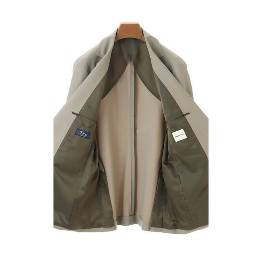 【洋服の青山】プレミアム スーツ メンズ スリム 盛夏 ベージュ 2ボタン 背抜き サイドベンツ ツータック 接触冷感 洗える ストレッチ ビジネス ひんやりの画像