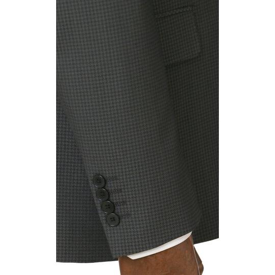 【洋服の青山】グレー系 メンズ スーツ ベスト付き 三つ揃いスーツ ベスト ビジネス オフィス カジュアル ビジカジ 春夏 秋冬 スリム 千鳥格子 ジレベスト付きの画像