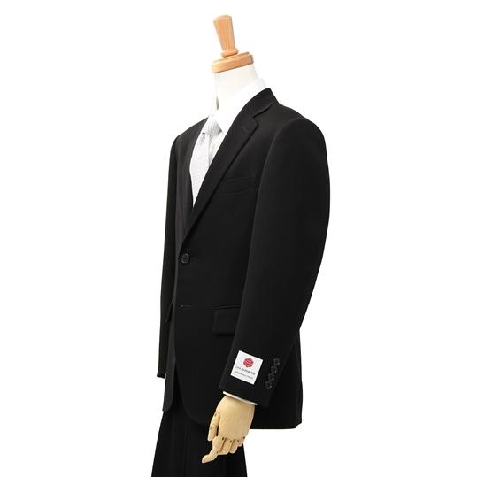 【洋服の青山】A体 標準型 フォーマルスーツ メンズ 男性 紳士服 スタンダード スリーシーズン ブラック 黒 ワンタック 礼服 喪服 冠婚葬祭 大きいサイズの画像