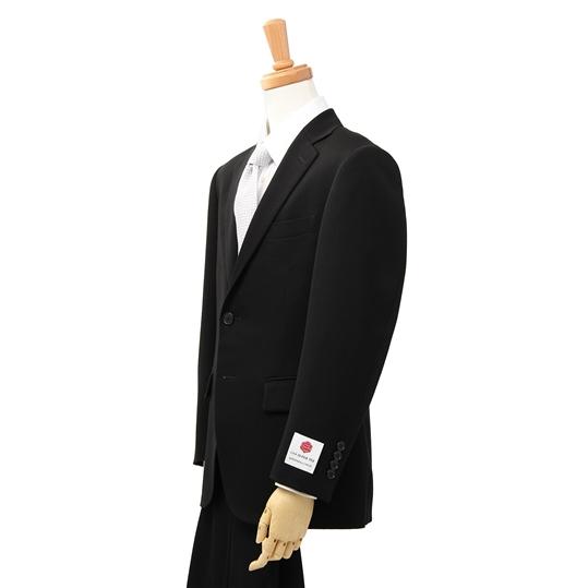 【洋服の青山】スリーシーズン ブラック系 シングルスタンダードフォーマル(キング&トール)【Super100's】【濃色加工】 C.D.K. SUPER TEX メンズの画像