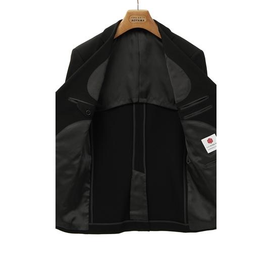 【洋服の青山】スリーシーズン ブラック系 シングルスタンダードフォーマル(キング&トール)【Super100's】【濃色加工】 C.D.K. SUPER TEX メンズの画像