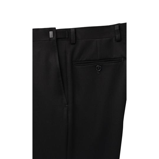 【洋服の青山】YA体 濃色 礼服 喪服 ブラックフォーマル メンズ ゆったり 春秋冬用 黒 無地 2ボタン ワンタック 大きいサイズ 冠婚葬祭 結婚式 葬式 通夜 告別式の画像