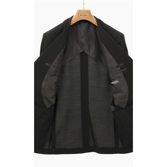【洋服の青山】盛夏 ブラック系 シングルスタンダードフォーマル【清涼(R)】 REGAL メンズ 礼服 喪服 結婚式 冠婚葬 撥水加工 標準体 長袖 ワンタックの画像