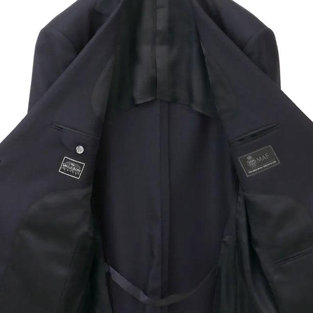 【洋服の青山】【洋服の青山】匠スーツ 日本製 ウール100% プレミアム スーツ メンズ ゆったり 春夏秋冬 ネイビー 紺 無地 Super120's 高級 光沢 2ボタンの画像