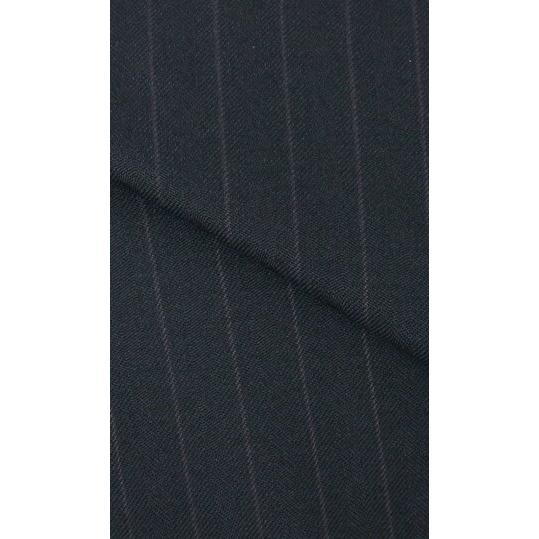 【洋服の青山】メンズ 秋冬 ネイビー系 プレミアムスタンダードスーツ MIYUKI SLOW WEAVE ジャケット 2ボタン 総裏 本台場 脇当て 重ねボタン サイドベンツの画像