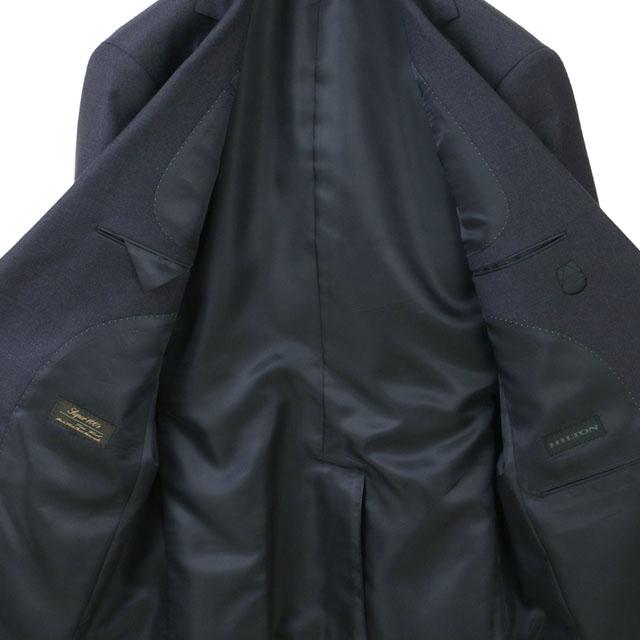 【洋服の青山】プレミアム ウール100% スーツ メンズ スリム 秋冬 ネイビー 紺 2ボタン 総裏 ストレッチ 動きやすい ビジネス 会議 商談 営業 式典 通勤 卒業式の画像
