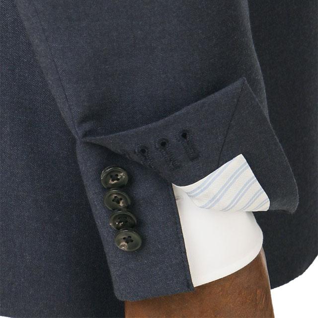 【洋服の青山】プレミアム ウール100% スーツ メンズ スリム 秋冬 ネイビー 紺 2ボタン 総裏 ストレッチ 動きやすい ビジネス 会議 商談 営業 式典 通勤 卒業式の画像