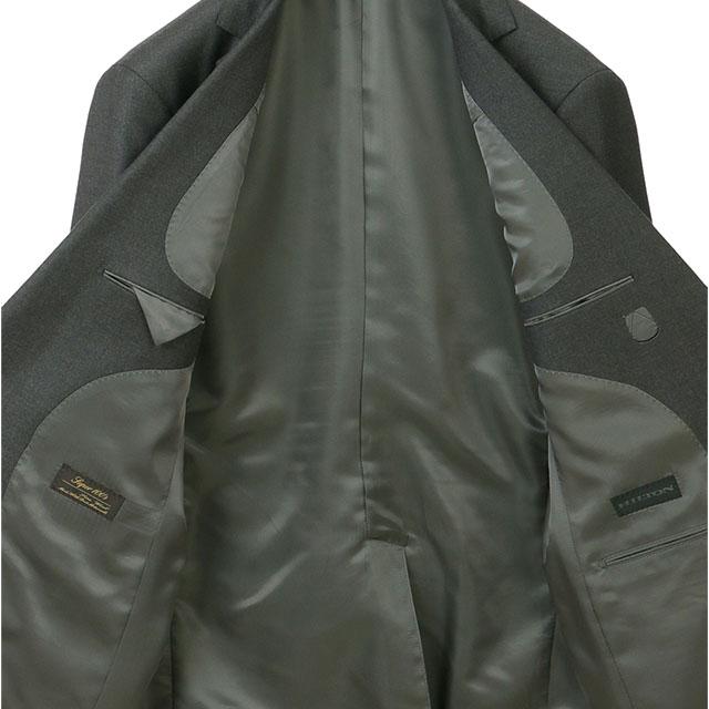【洋服の青山】プレミアム ウール100% スーツ メンズ スリム 秋冬 グレー 灰色 2ボタン 総裏 ストレッチ 動きやすい ビジネス 会議 商談 営業 式典 通勤 卒業式の画像