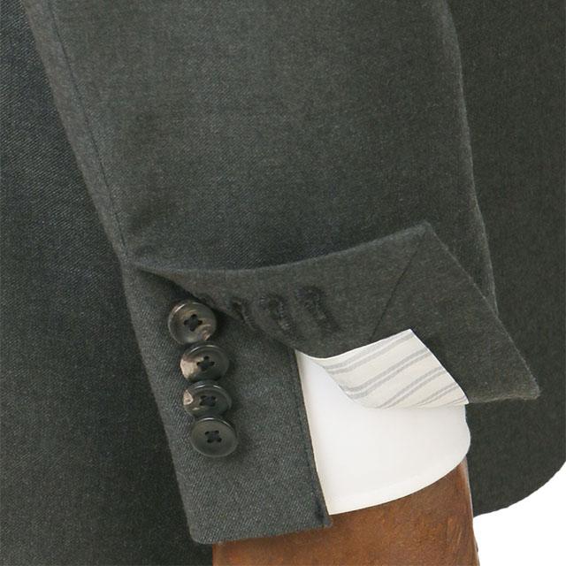 【洋服の青山】プレミアム ウール100% スーツ メンズ スリム 秋冬 グレー 灰色 2ボタン 総裏 ストレッチ 動きやすい ビジネス 会議 商談 営業 式典 通勤 卒業式の画像