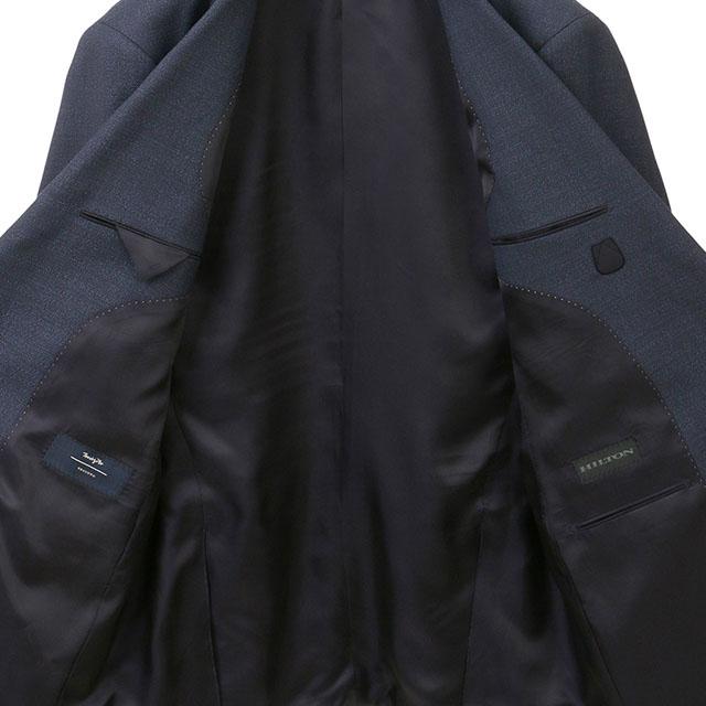 【洋服の青山】ウール100% プレミアム スーツ メンズ スリム 秋冬 ネイビー 紺 マルゾット Marzotto 大きいサイズ 2ボタン シングル ワンタック 総裏 軽量 軽いの画像