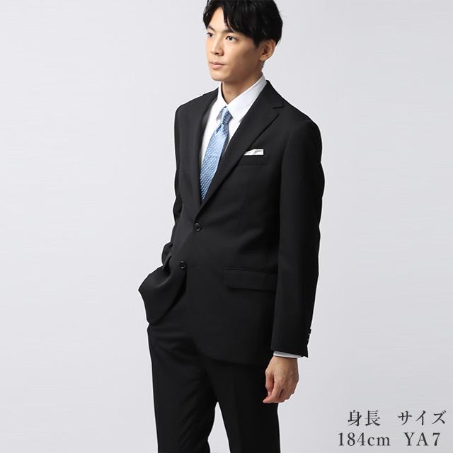 【新品未使用】メンズスーツ上下 90A4 春夏 ブラックストライプ 洗濯可 AOYAMA 【洋服の青山】スーツ メンズ スリム 秋冬 ブラック 黒