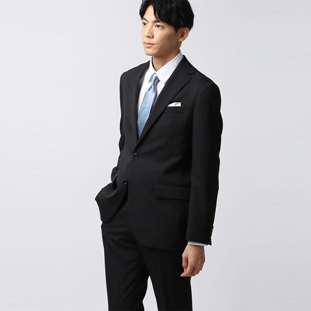 AOYAMA 【洋服の青山】スーツ メンズ スリム 春夏秋冬 ブラック 黒