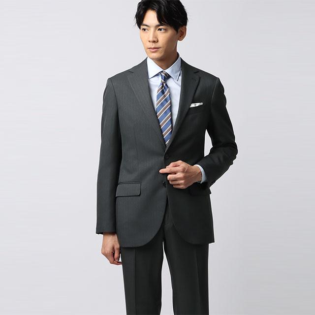 AOYAMA 【洋服の青山】2パンツ スーツ メンズ 春夏 秋冬 グレー 灰色