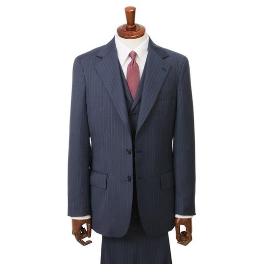 AOYAMA 【洋服の青山】スリーピース スーツ メンズ スリム 秋冬 ブルー