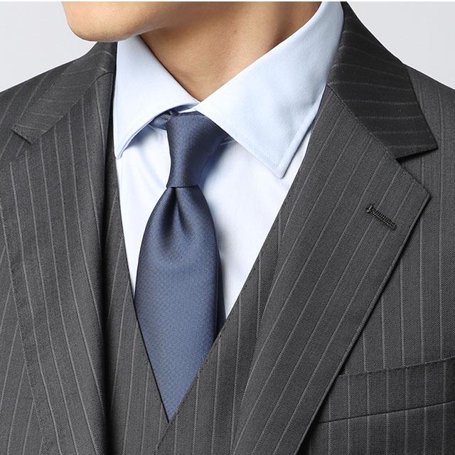 AOYAMA 【洋服の青山】3ピース スーツ メンズ スリム 秋冬 グレー 灰色