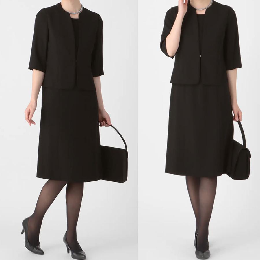 AOYAMA 【洋服の青山】ブラックフォーマルスーツ ワンピース 喪服