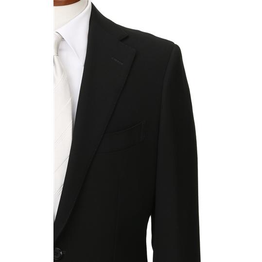 【洋服の青山】スリーシーズン用 ブラック系 プレミアムスタイリッシュフォーマル【シングル】 HILTONの画像