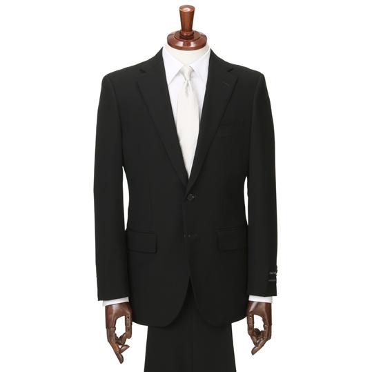 【洋服の青山】スリーシーズン用 ブラック系 プレミアムスタイリッシュフォーマル【シングル】 HILTONの画像
