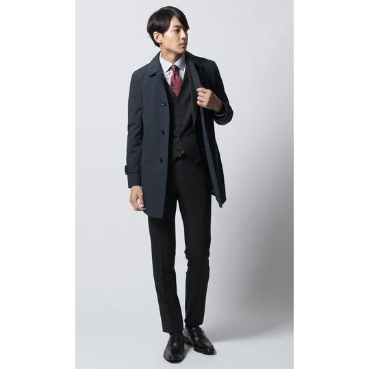 AOYAMA 【洋服の青山】ステンカラーコート メンズ スリム 秋冬用