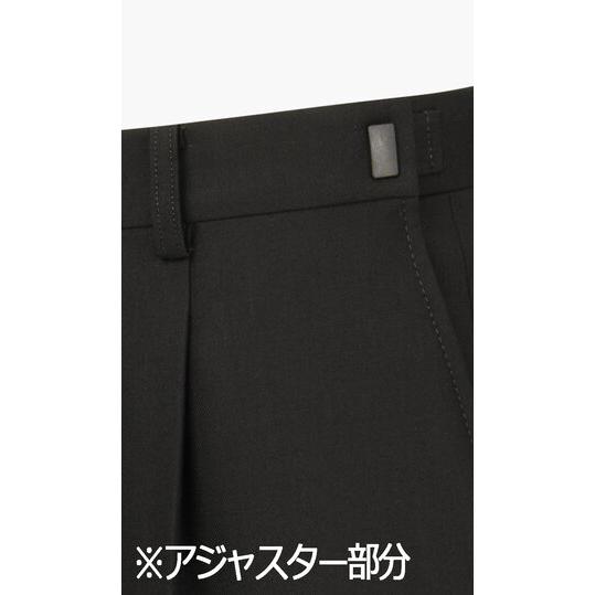 【洋服の青山】アジャスター 礼服 喪服 メンズ 御幸毛織 スタンダード ゆったり 春秋冬 スリーシーズン ブラック 黒 本台場 シングル ブラックフォーマルスーツの画像
