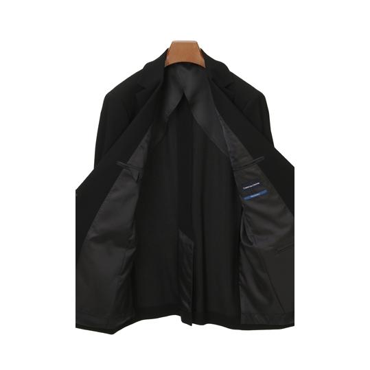 【洋服の青山】春秋冬 YA体 スリム型 ブラック 黒 フォーマルスーツ 洗える 喪服 礼服 メンズ ストレッチ 抗菌 防臭 シワ抑制 ブラックフォーマル 喪服 礼服の画像