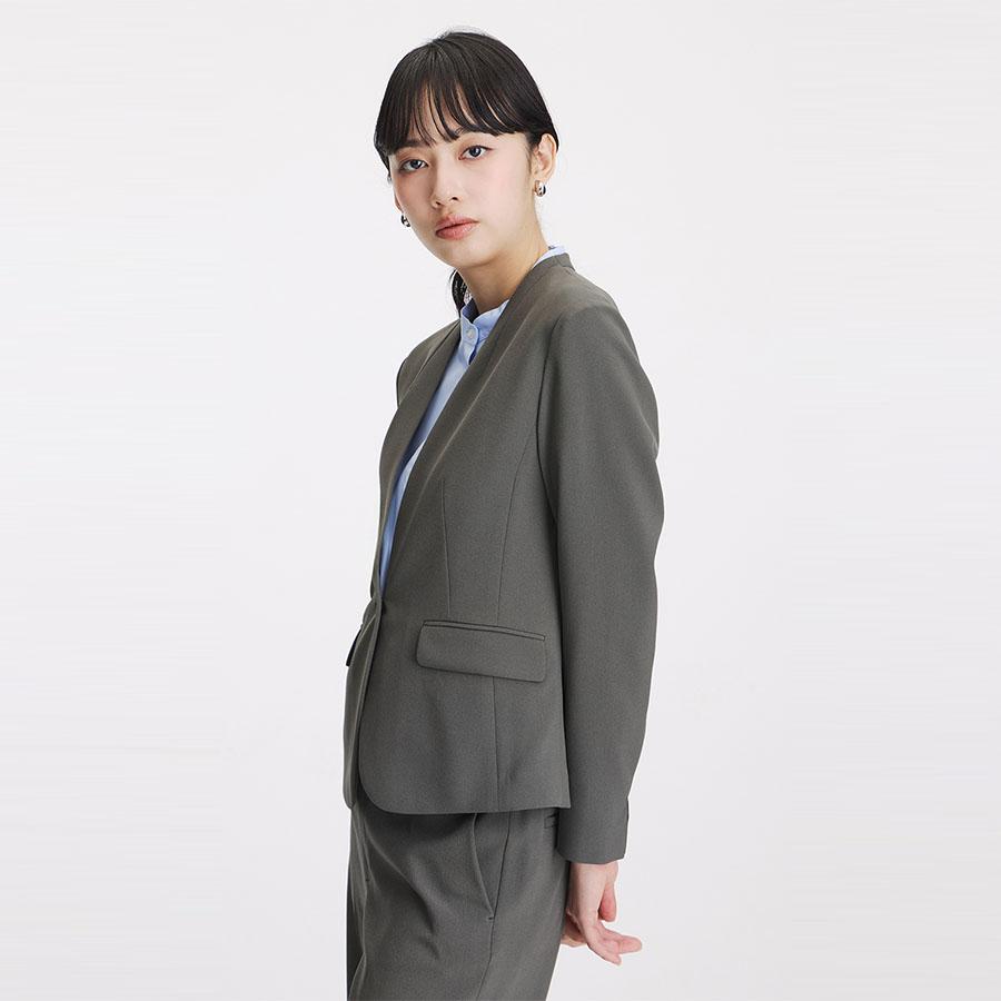 AOYAMA 【洋服の青山】涼しい Vカラージャケット レディース 盛夏